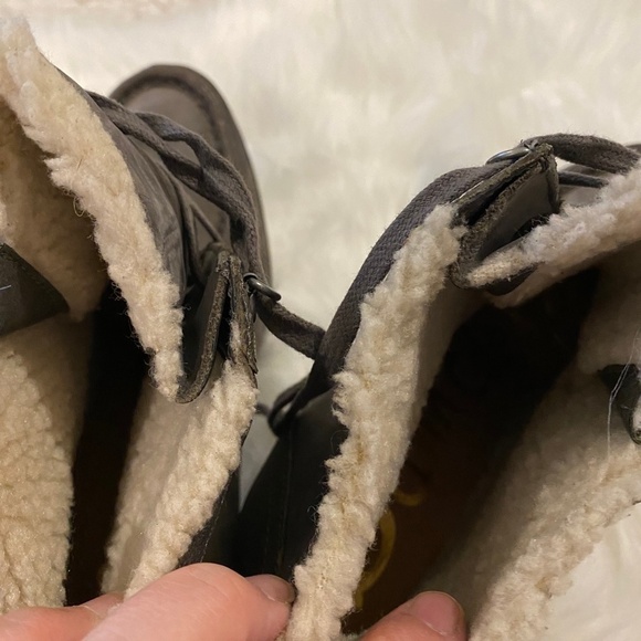 Sam Edelman Lace-up Platform Boots. Gray/Brown. Sz 8 - Picture 7 of 10